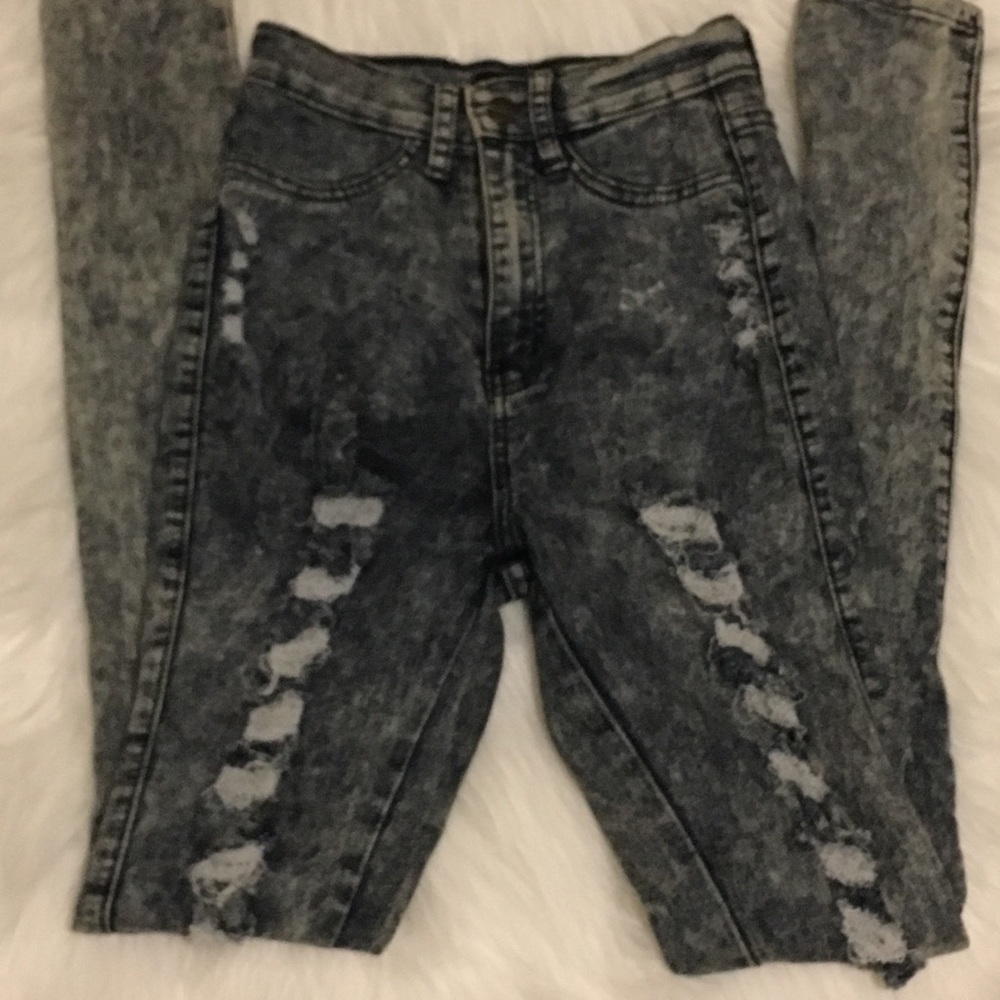 High Waisted Denim Jeans